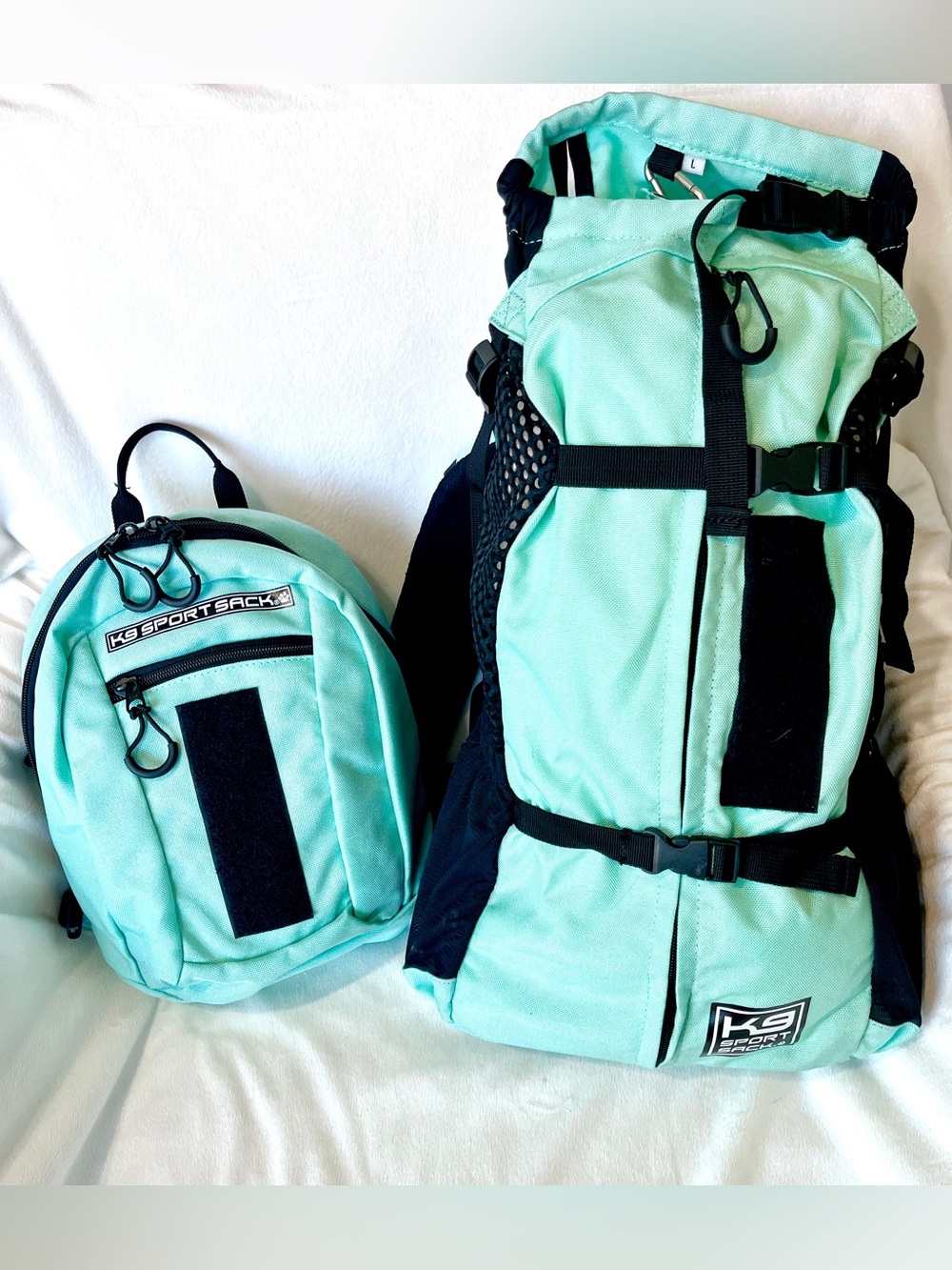 K9 Sport Sack Plus 2 Dog Carrier Backpack Mint Green Size Large L Hiking Pack